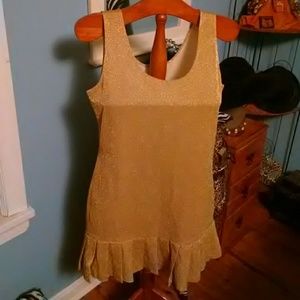 Gold tank dress
